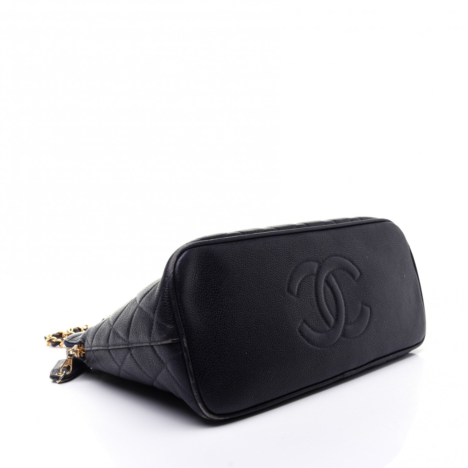 Chanel Caviar CC Tote Navy 4 of 16
