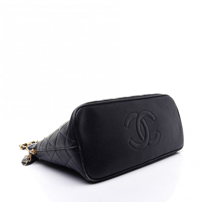 Chanel Caviar CC Tote Navy 4 of 16