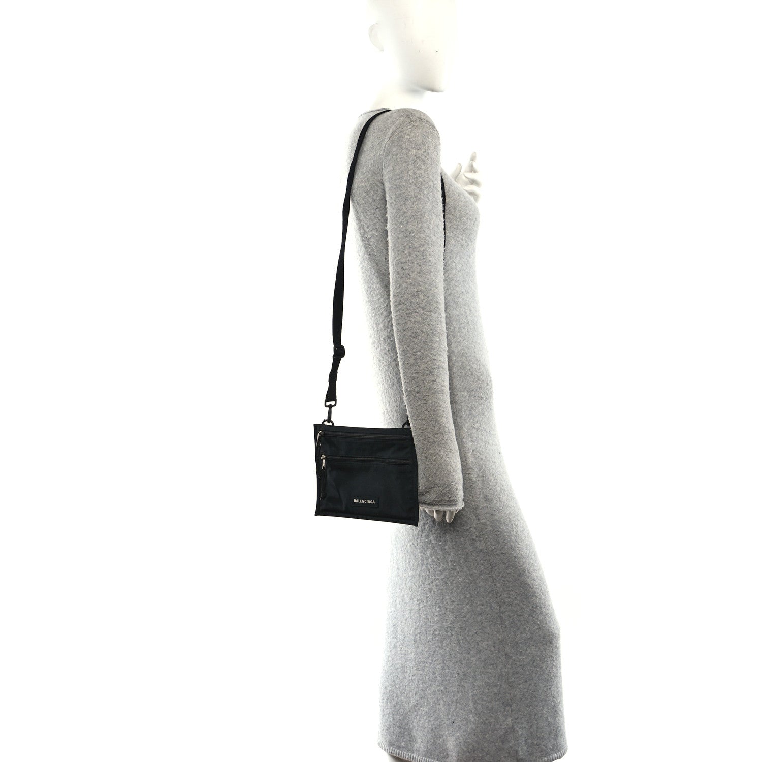 Balenciaga Nylon Explorer Crossbody Pouch Black 2 of 15