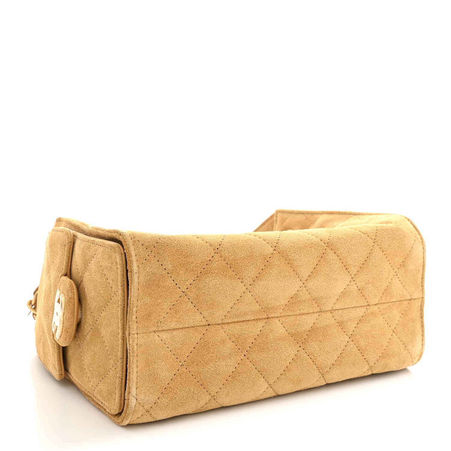 Chanel Suede Quilted Mini Chanel 25 Handbag Beige 4 of 11