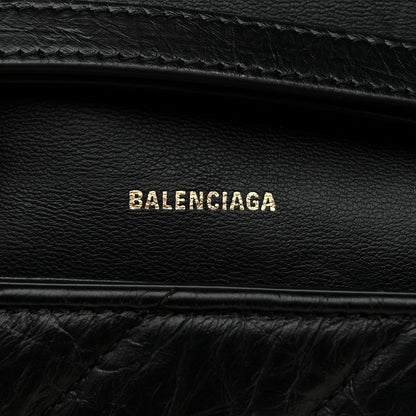 Balenciaga Calfskin Quilted Crush Wallet On Chain Black 6 of 11
