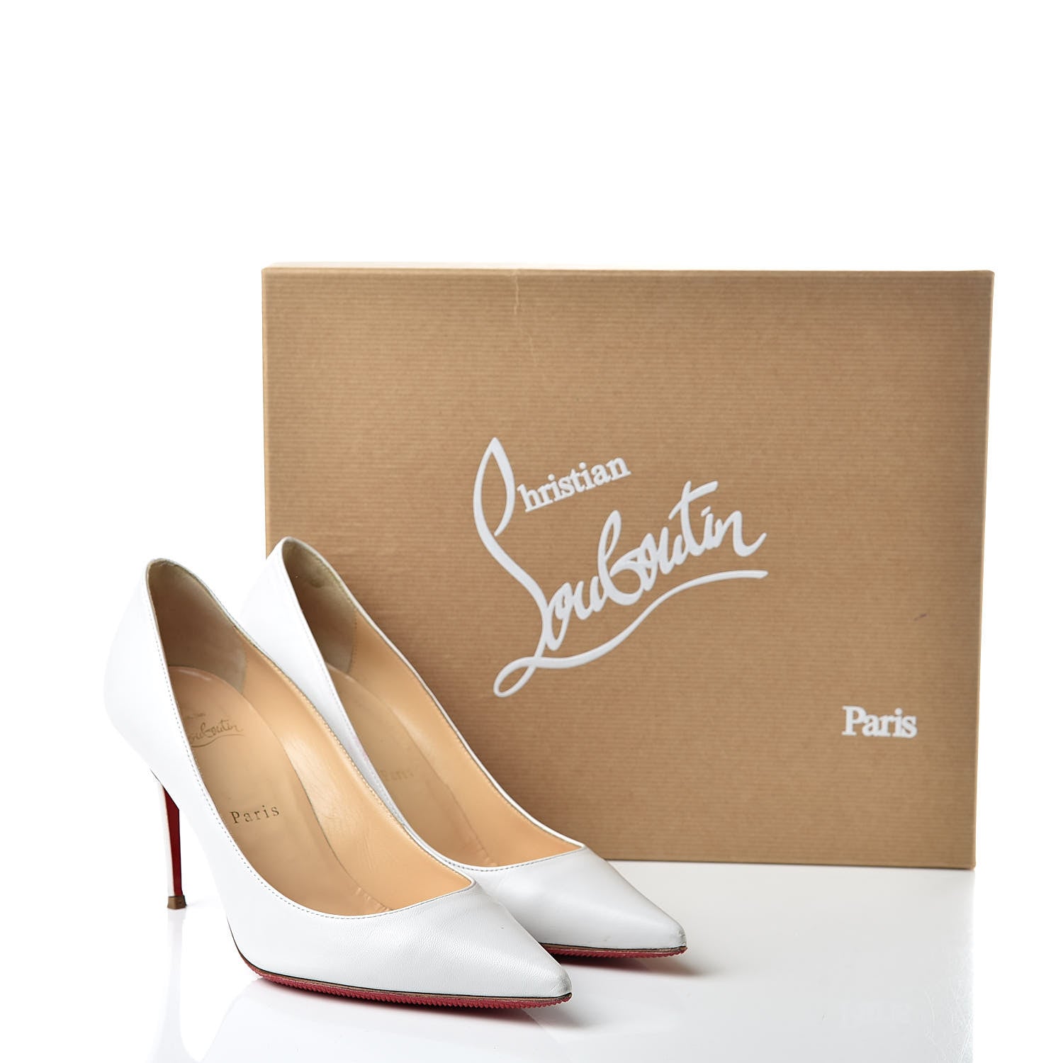 Christian Louboutin Kid Decollete 554 85 Pumps 37 White 23 of 23