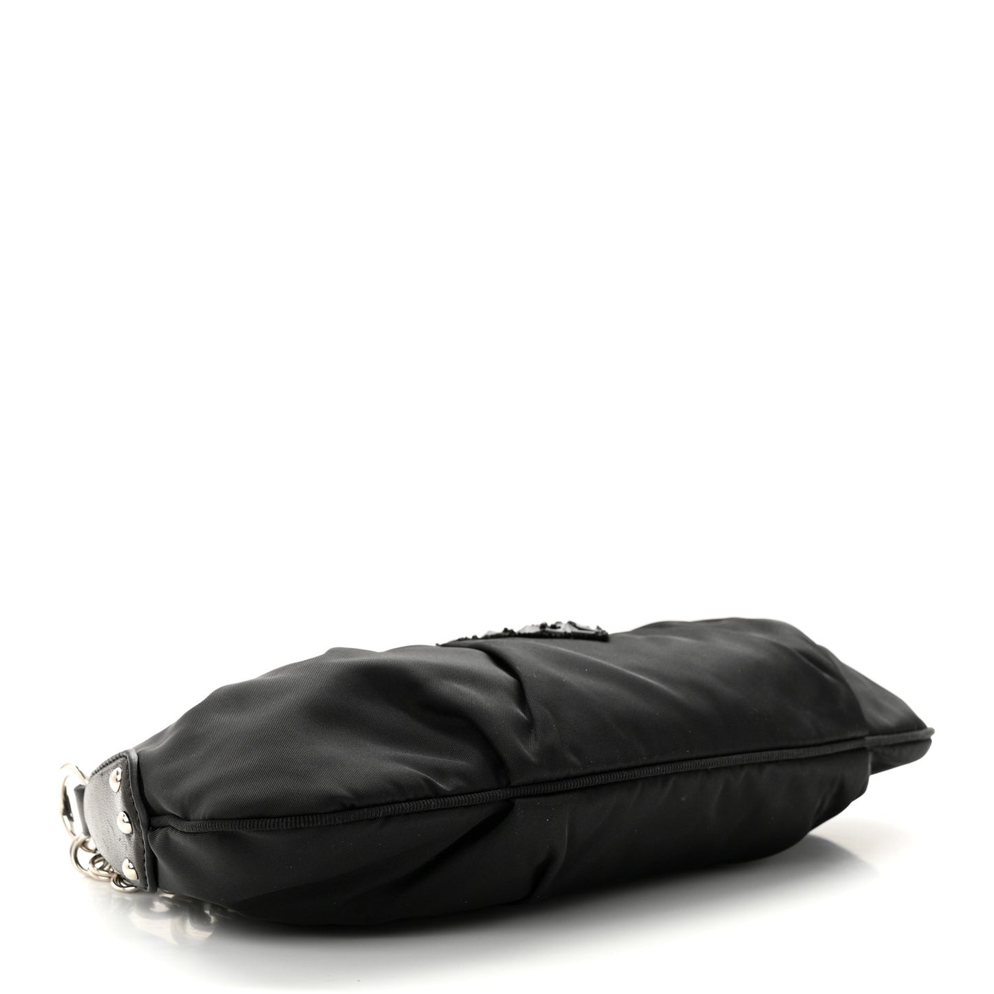 Tessuto Nylon Beaded Bag Black