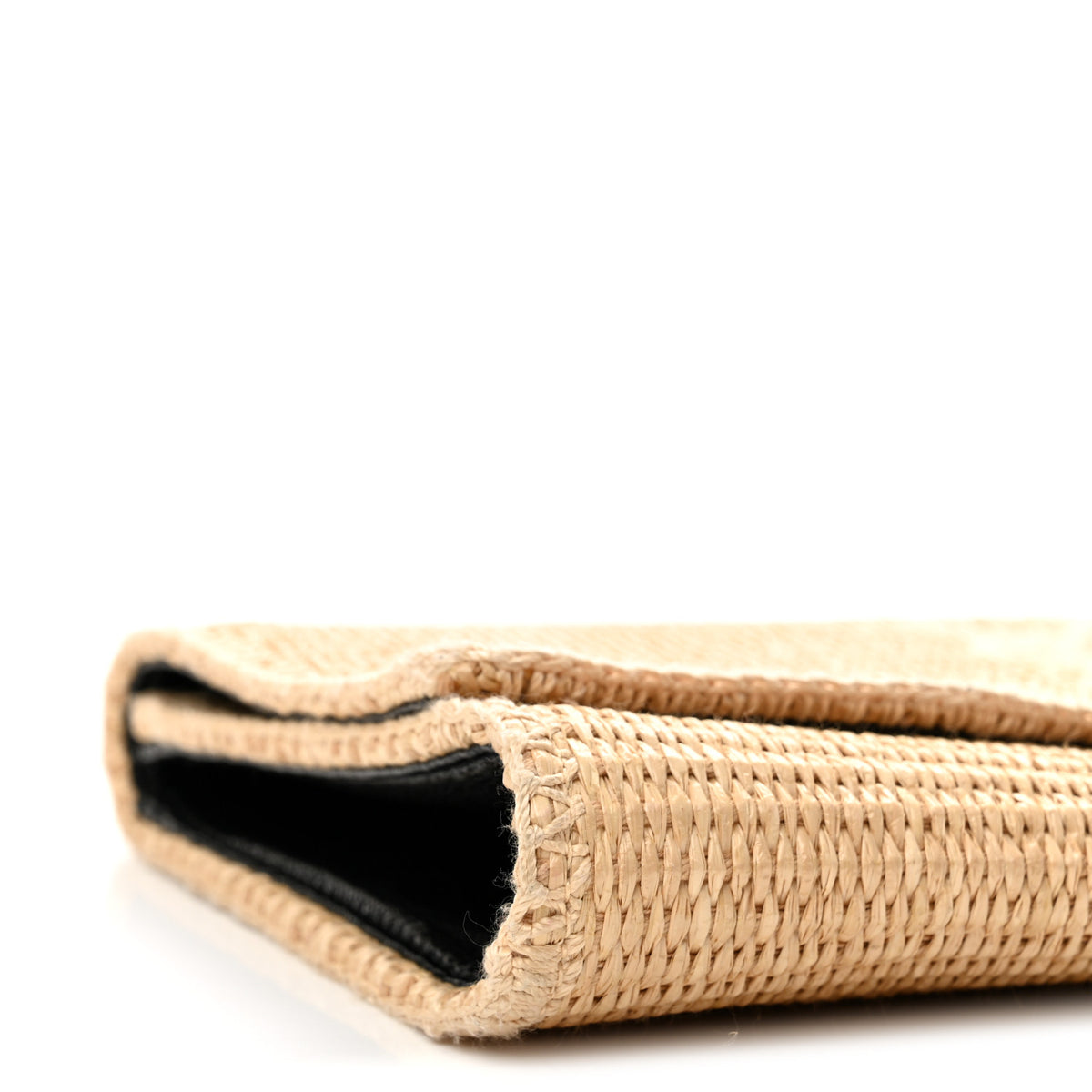 Saint Laurent Raffia Monogram Large Belle De Jour Clutch Natural 9 of 12