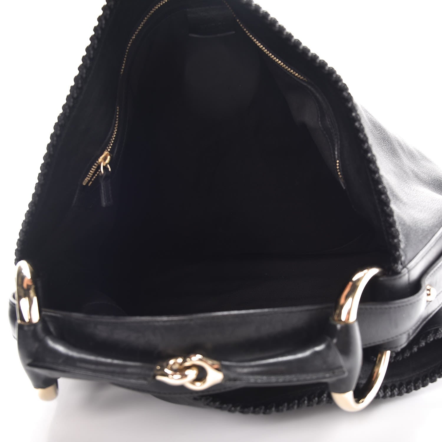Gucci Calfskin Large Horsebit Chain Hobo Black 5 of 7