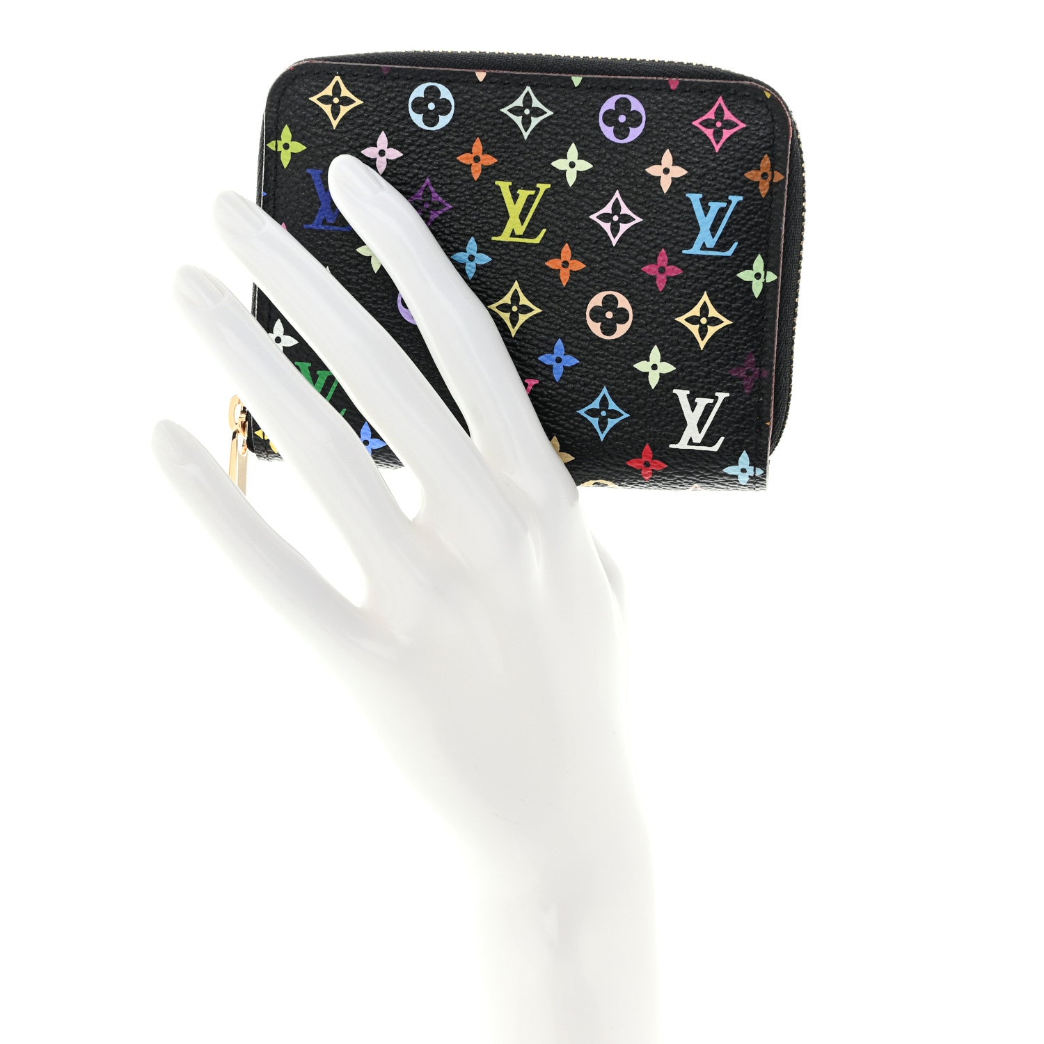Louis Vuitton Monogram Multicolor Zippy Coin Purse Black Grenade 2 of 7