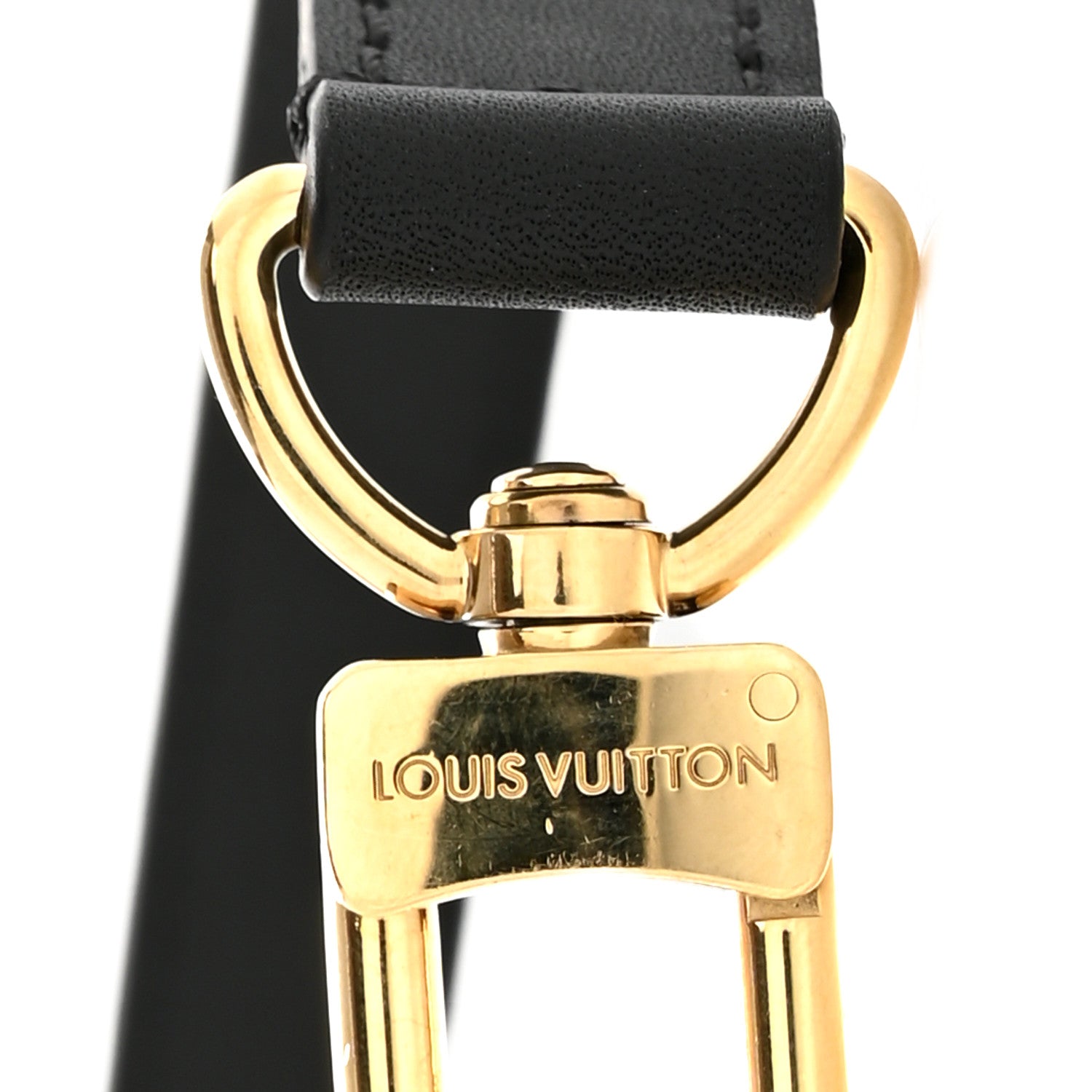 Louis Vuitton Calfskin 18mm Adjustable Shoulder Strap Black 4 of 7
