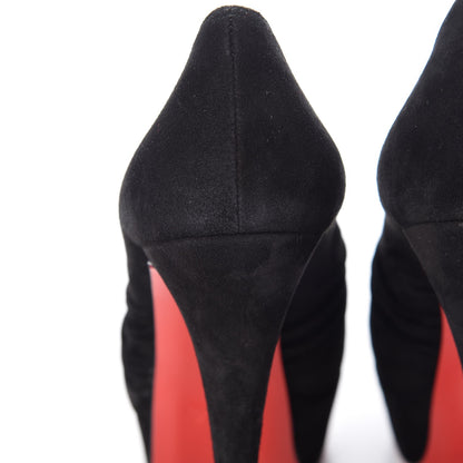 Christian Louboutin Suede Drapadita 150 Pumps 37 Black 10 of 10