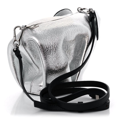 Loewe Metallic Calfskin Mini Elephant Crossbody Bag Silver 3 of 9