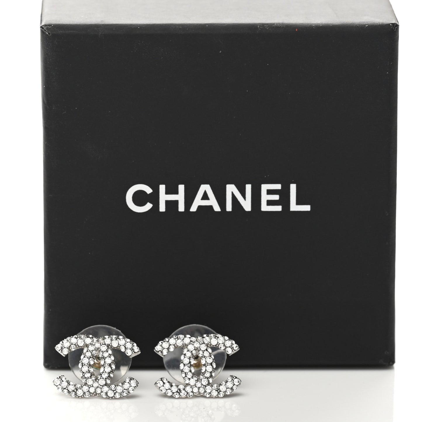 Crystal CC Earrings Silver
