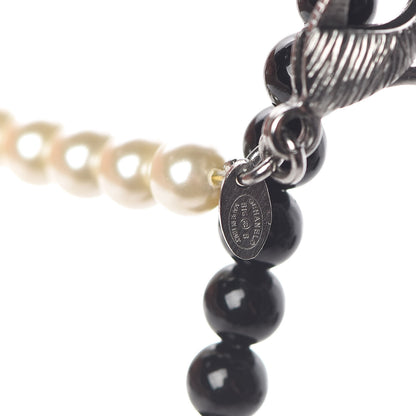 Chanel Graduated Pearl CC Long Necklace Ruthenium 6 of 7