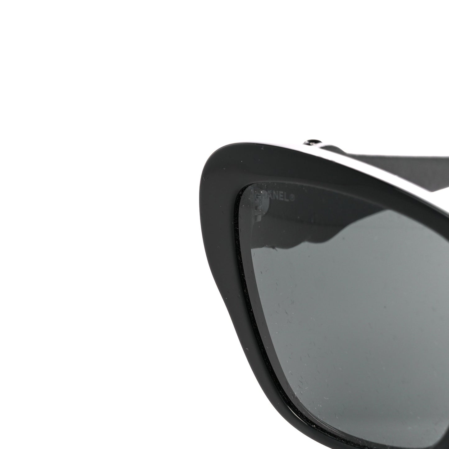 Acetate Lambskin CC Sunglasses 5457-Q-A Black