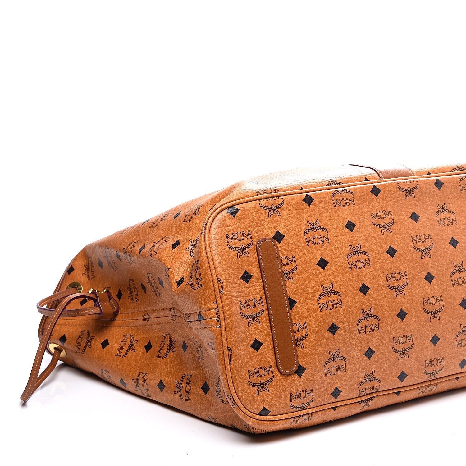 MCM Visetos Large Liz Reversible Shopper Tote Cognac 5 of 8