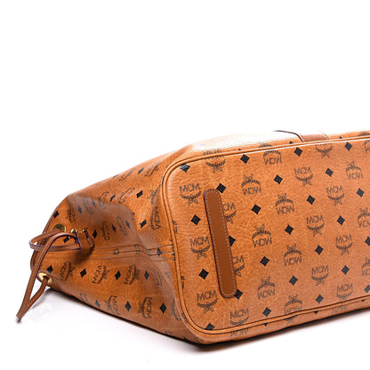 MCM Visetos Large Liz Reversible Shopper Tote Cognac 5 of 8