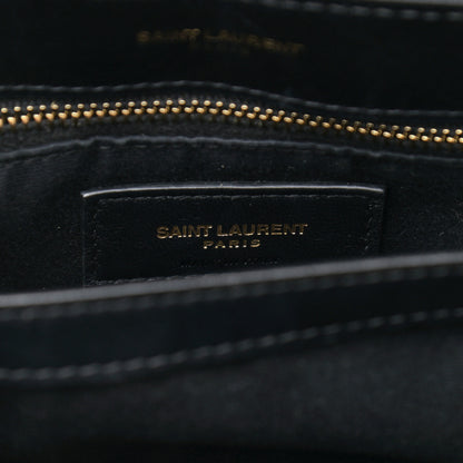 Saint Laurent Calfskin Y Quilted Monogram Toy Loulou Crossbody Bag Black 7 of 10