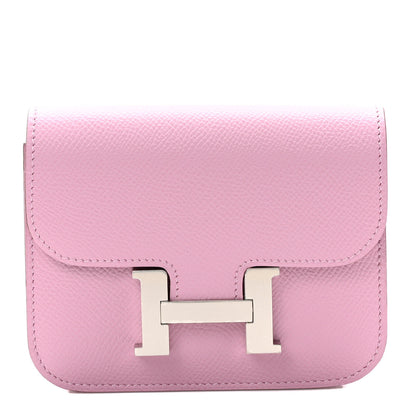 Hermes Epsom Constance Slim Wallet Mauve Sylvestre 1 of 6