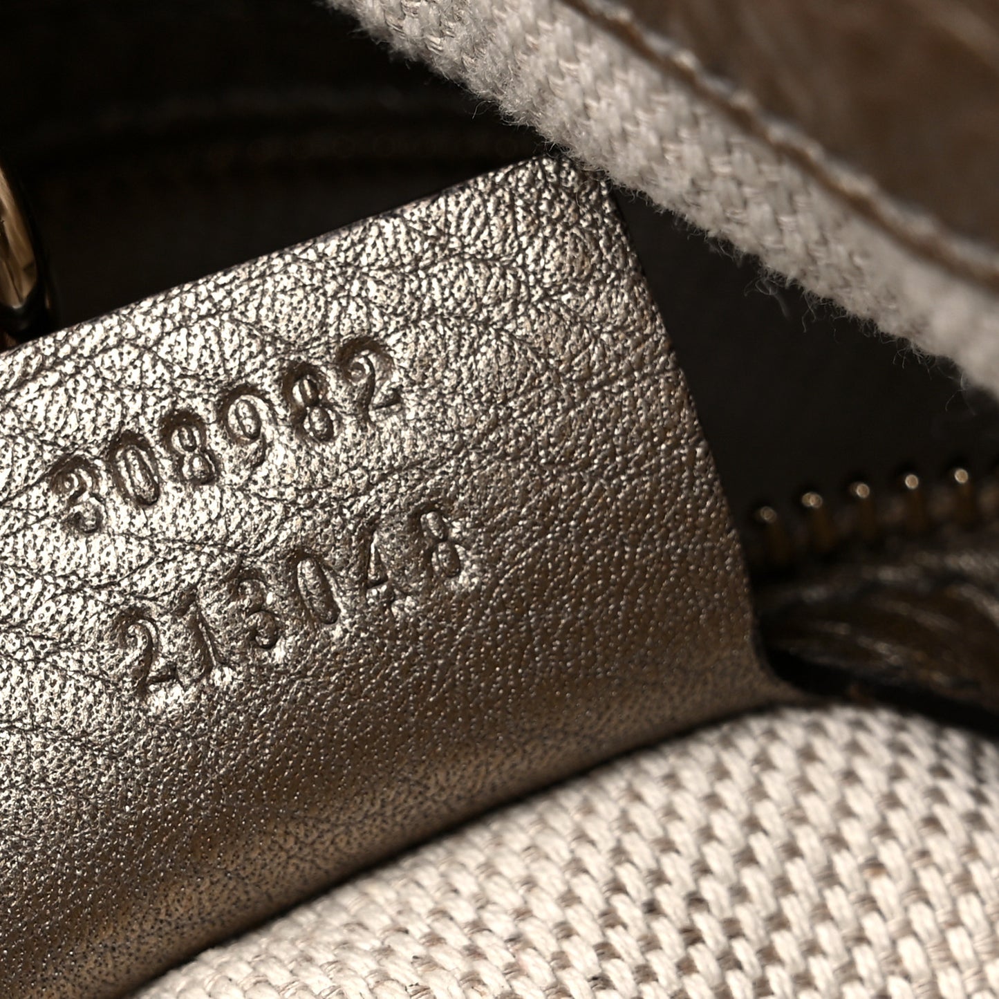 Metallic Pebbled Calfskin Medium Soho Chain Shoulder Bag Golden Beige