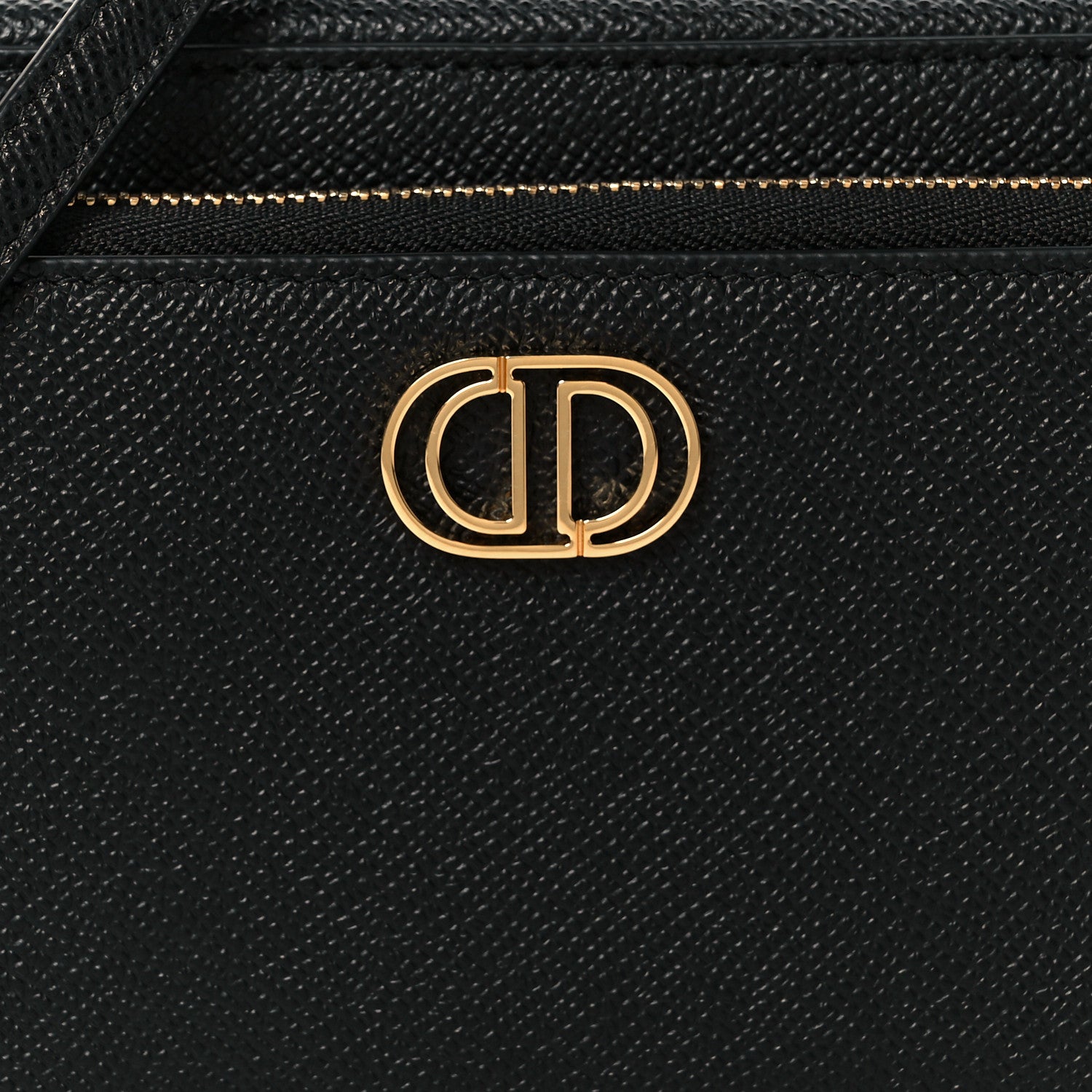 Christian Dior Grained Calfskin Caro Double Pouch Black 8 of 10