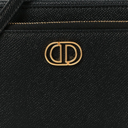 Christian Dior Grained Calfskin Caro Double Pouch Black 8 of 10