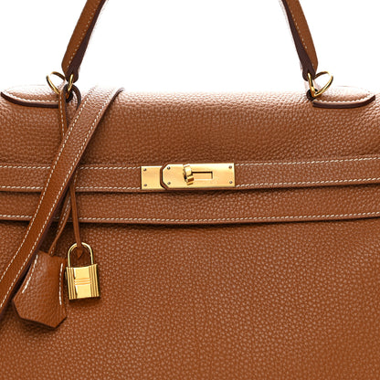 Hermes Togo Kelly Retourne 35 Gold 8 of 14