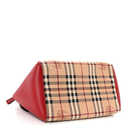 Burberry Haymarket Check Small Blaze Satchel Military Red 4 of 13