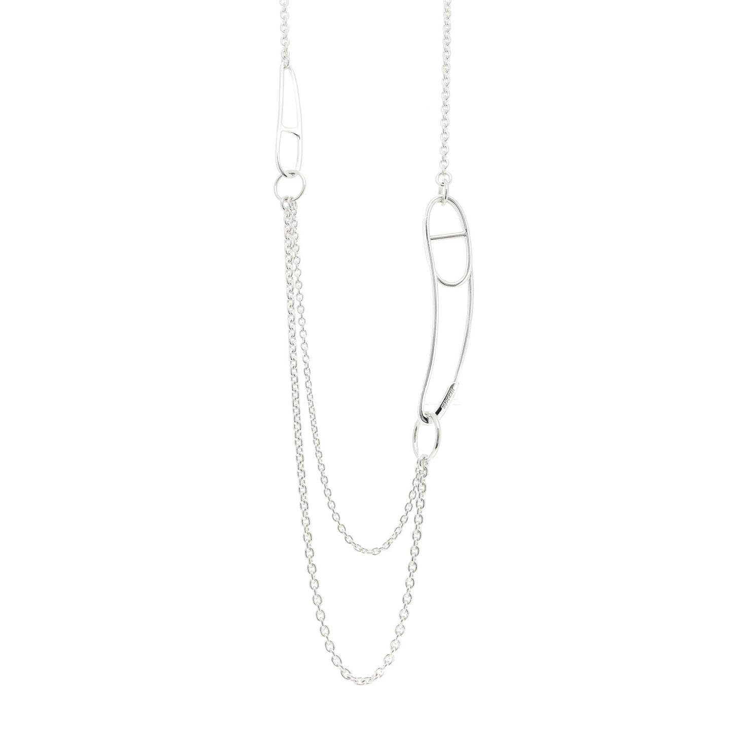 Sterling Silver Chaine d'Ancre Punk Long Necklace
