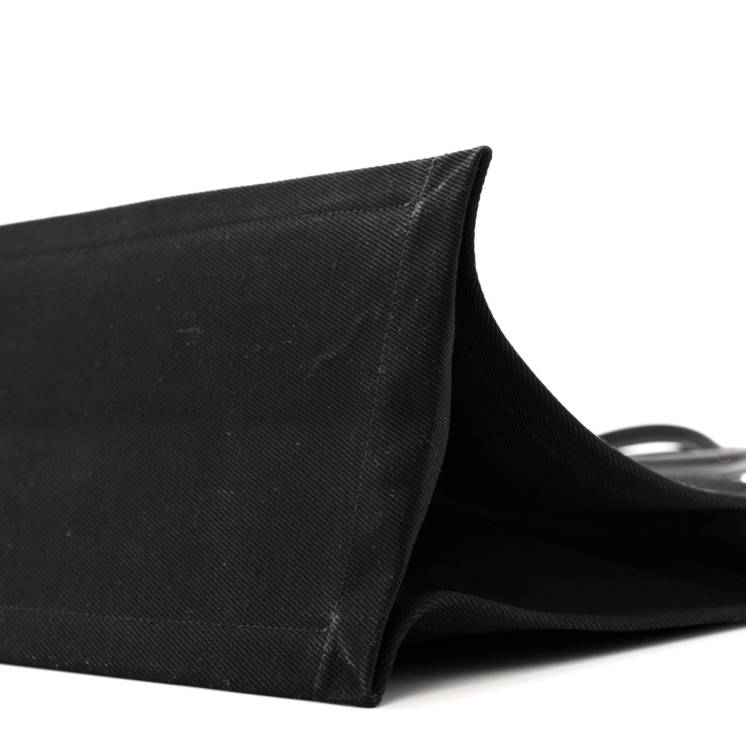 Saint Laurent Linen Calfskin Rive Gauche Tote Black 10 of 15