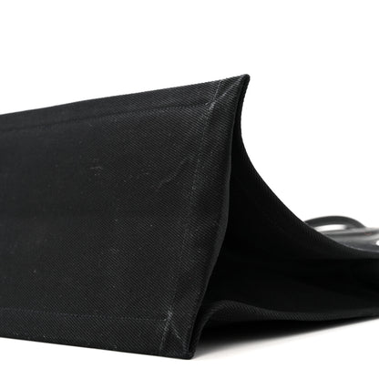 Saint Laurent Linen Calfskin Rive Gauche Tote Black 10 of 15