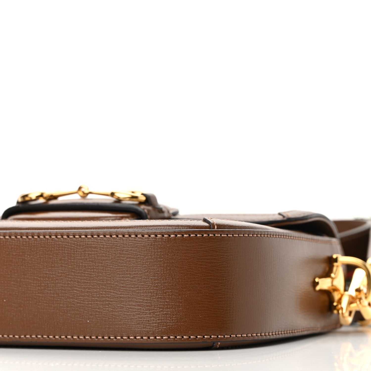 Gucci GG Supreme Monogram Web Mini Horsebit 1955 Shoulder Bag Beige Brown Sugar 10 of 11