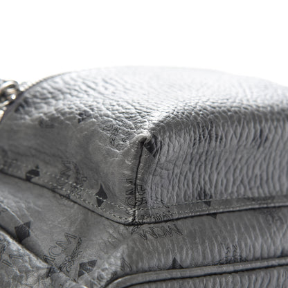 MCM Visetos Side Stud Medium Stark Backpack Grey 8 of 12
