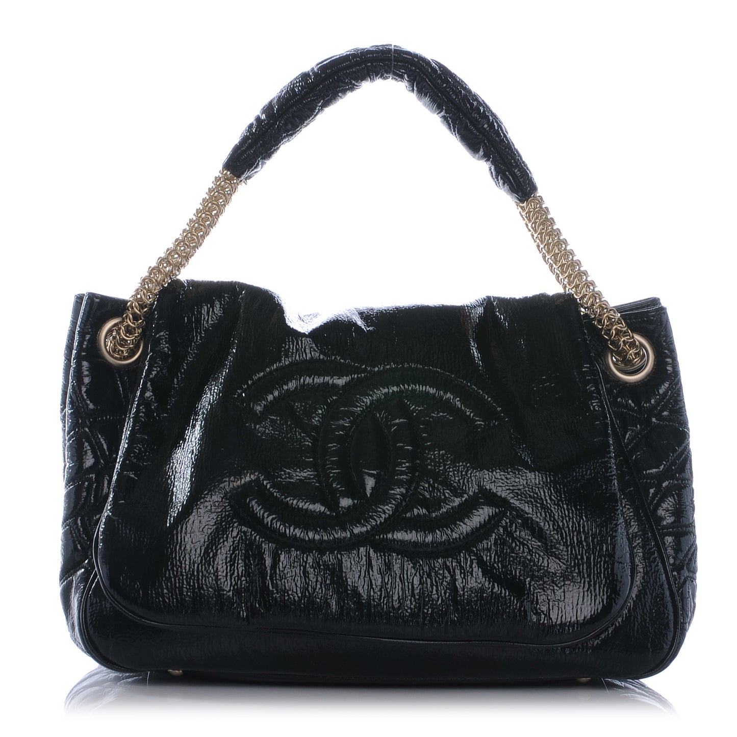 Vinyl Rodeo Flap Bag Black