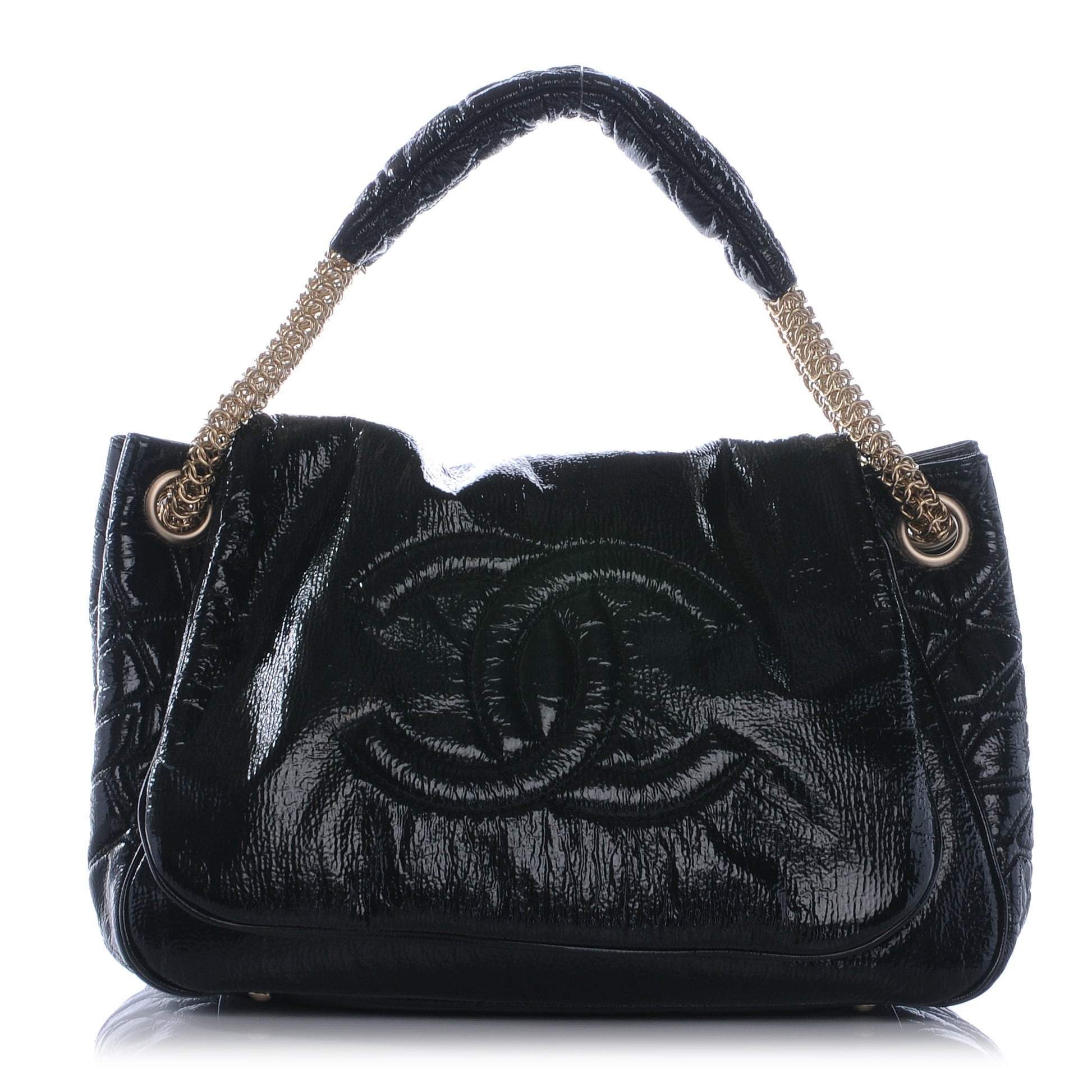 Chanel Vinyl Rodeo Flap Bag Black 1 of 5