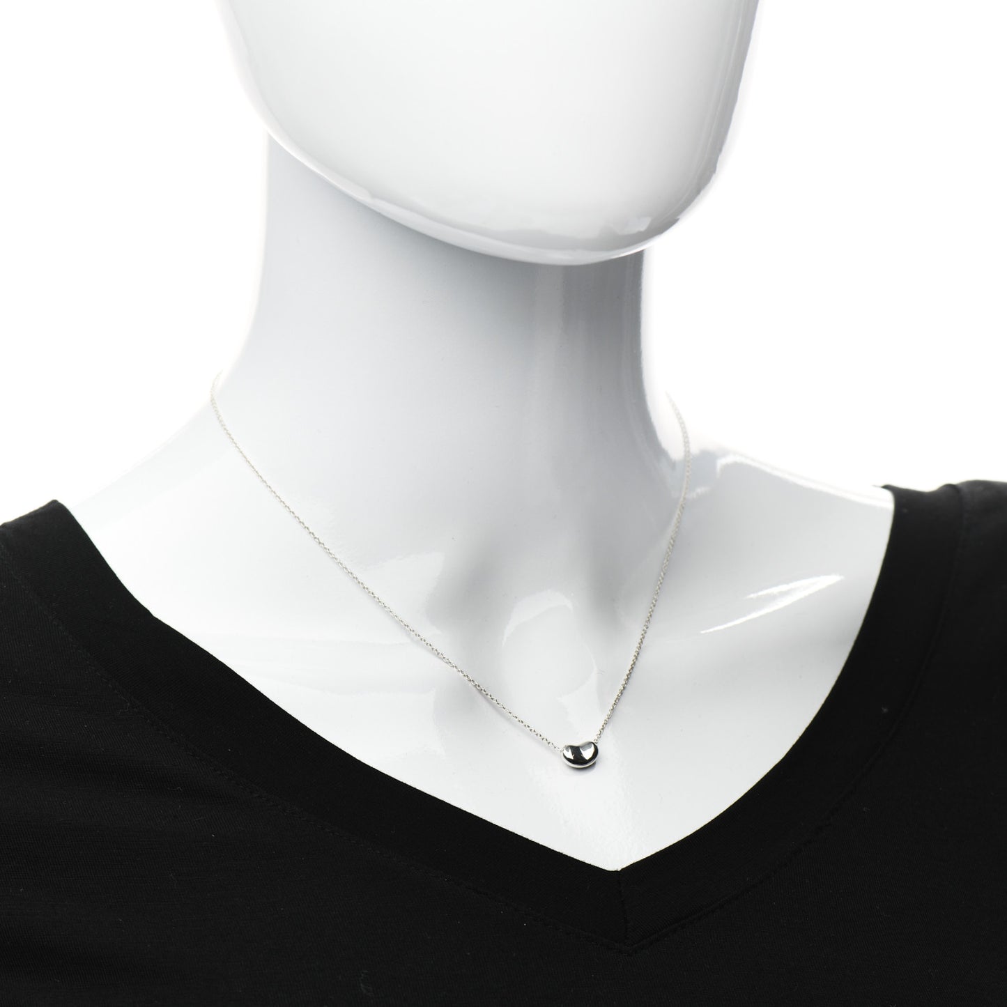 Sterling Silver 9mm Elsa Peretti Bean Pendant Necklace