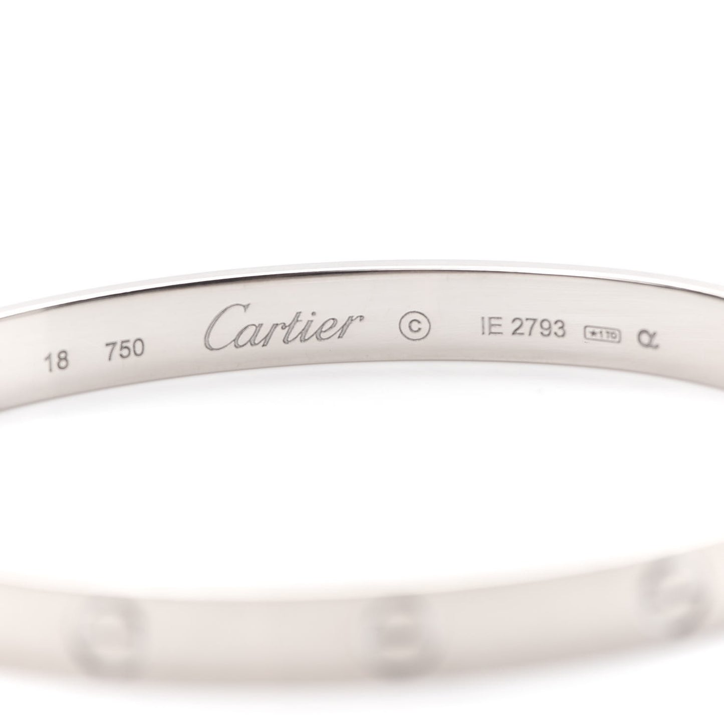 18K White Gold LOVE Bracelet 18
