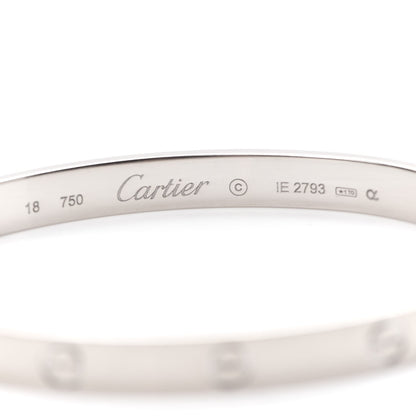 Cartier 18K White Gold LOVE Bracelet 18 5 of 6