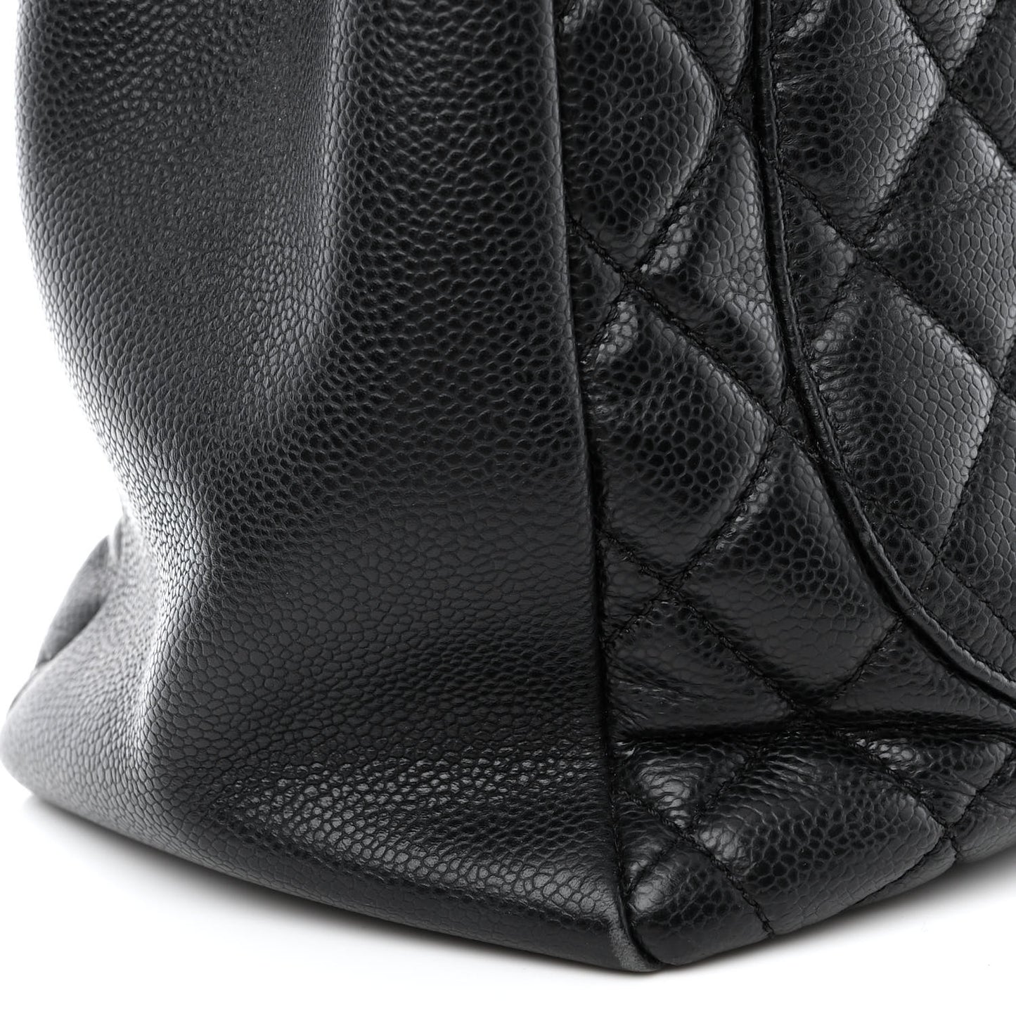 Caviar Quilted Grand Shopping Tote GST Black