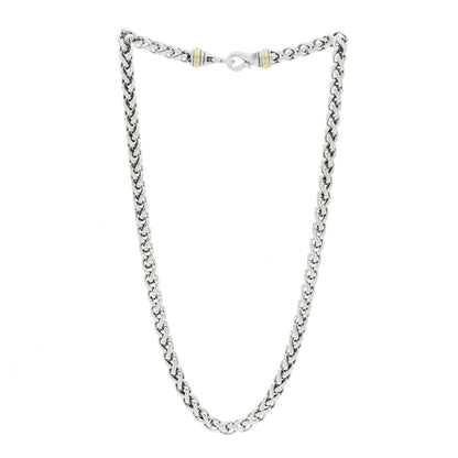 David Yurman Sterling Silver 14K Yellow Gold 6mm Wheat Chain Necklace 2 of 3