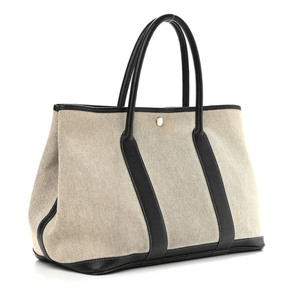 Hermes Toile Negonda Garden Party 36 MM Tote Black Ecru 3 of 13