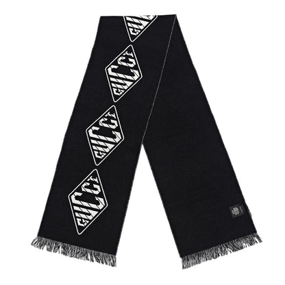 Gucci Wool Cashmere Logo Scarf Black 3 of 5