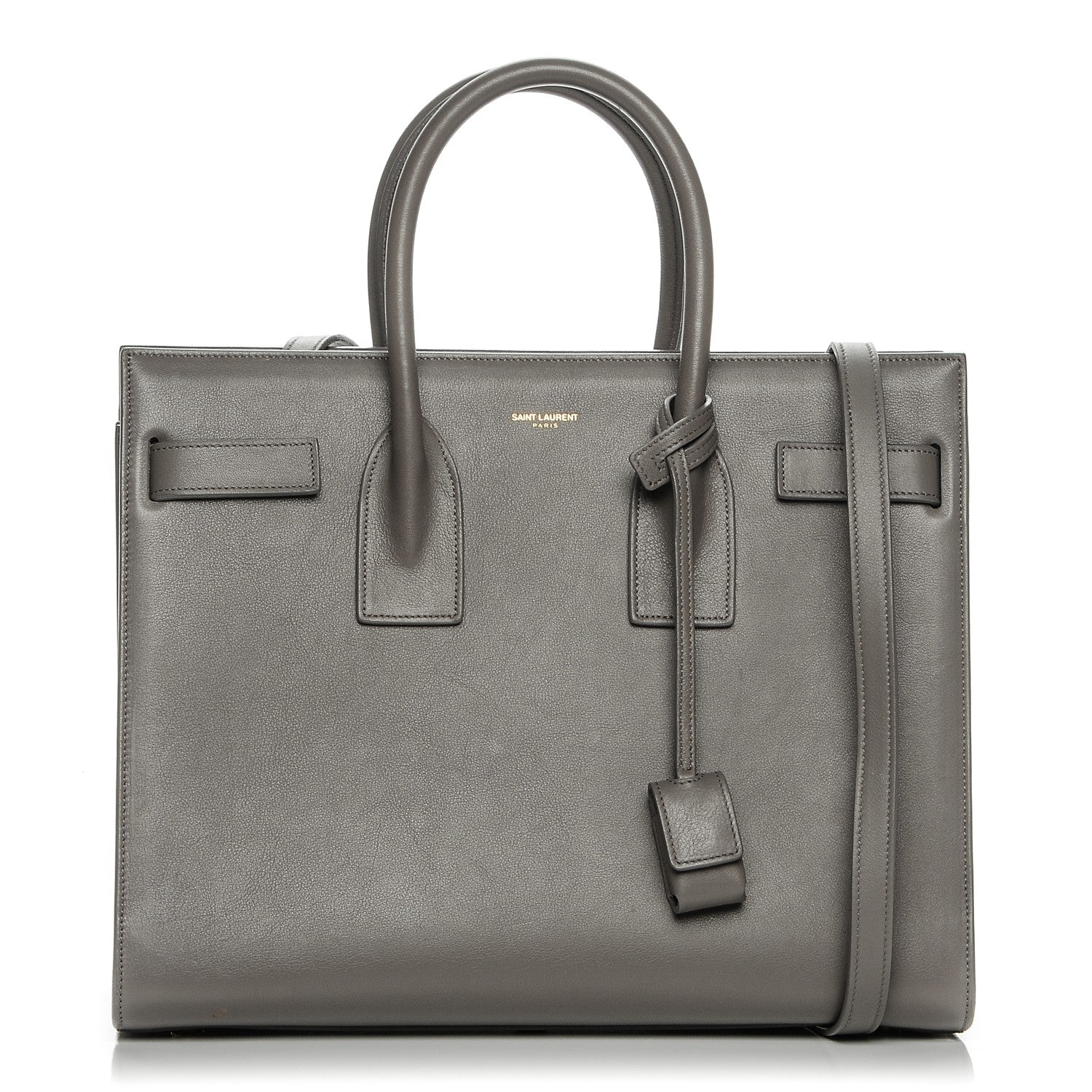 Saint Laurent Calfskin Small Sac de Jour Fog 1 of 8
