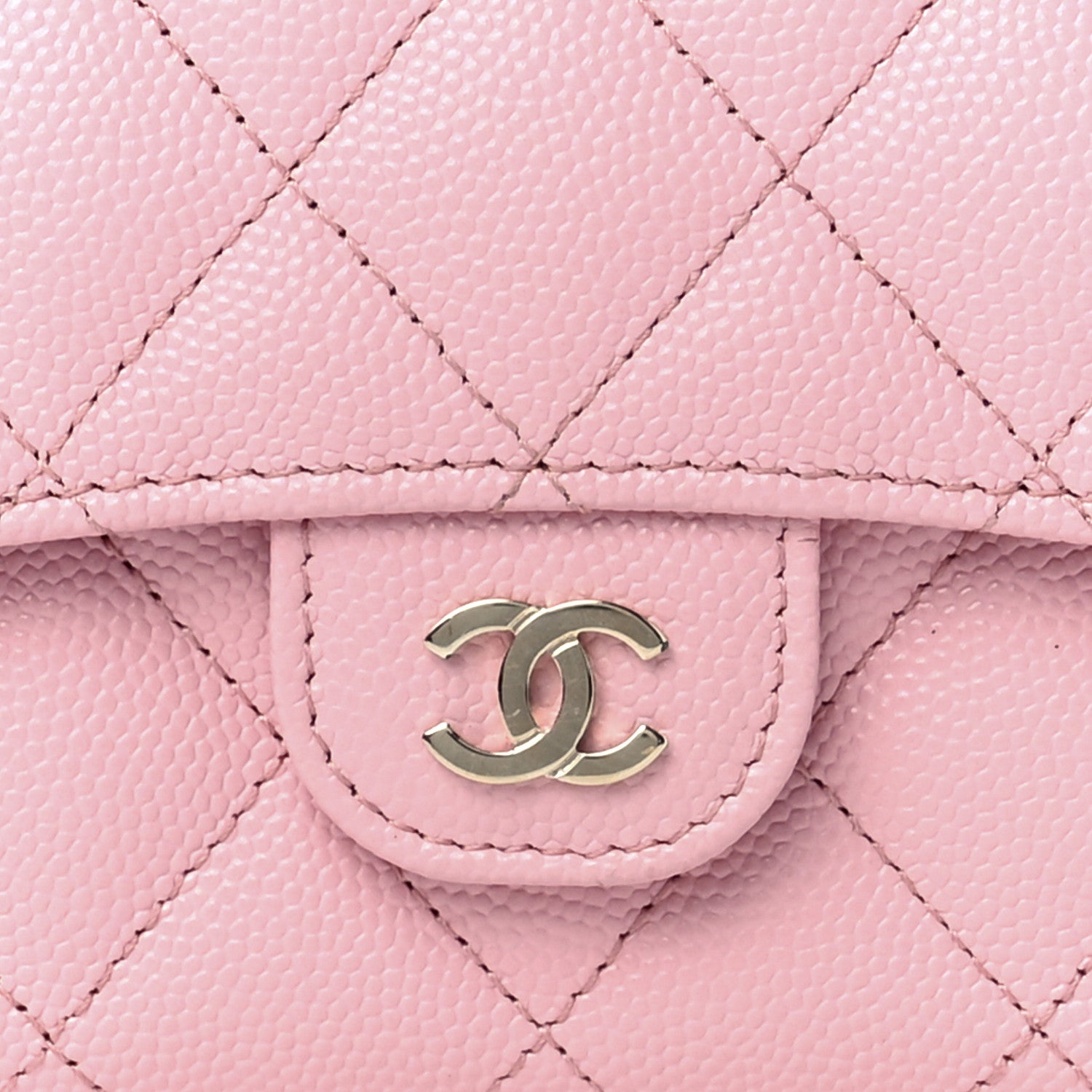 Chanel Caviar Quilted Medium Flap Wallet Pink 9 of 12