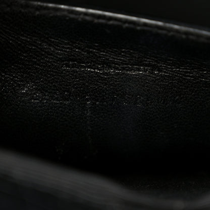 Saint Laurent Calfskin Crocodile Embossed Medium Classic Monogram Kate Tassel Satchel Black 7 of 10