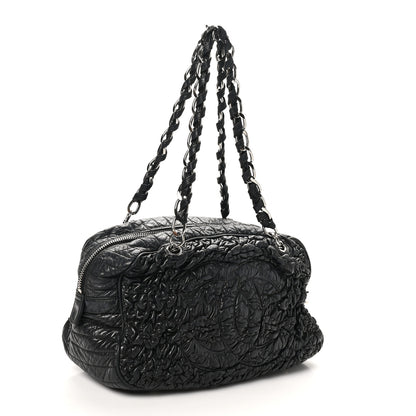 Chanel Lambskin Astrakhan Bowler Black 3 of 12