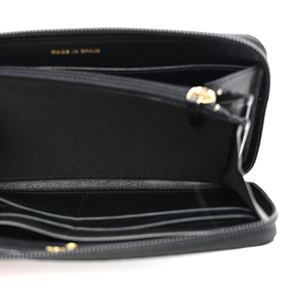 Chanel Caviar Quilted Boy Long Zip Around Wallet Black 6 of 9