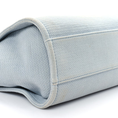 Chanel Mixed Fibers Small Deauville Tote Light Blue 10 of 13