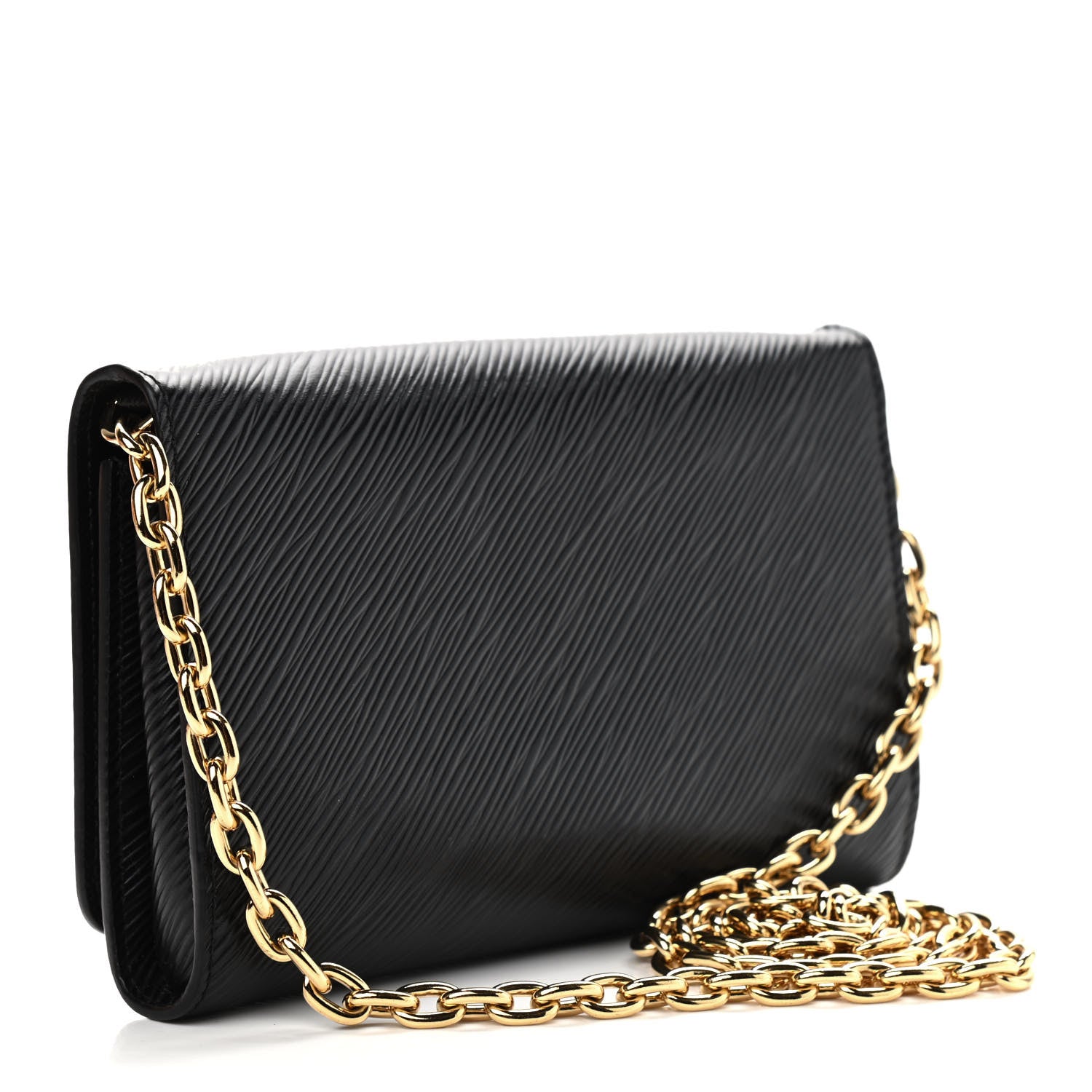 Louis Vuitton Epi Love Lock Twist Chain Wallet Black 3 of 10