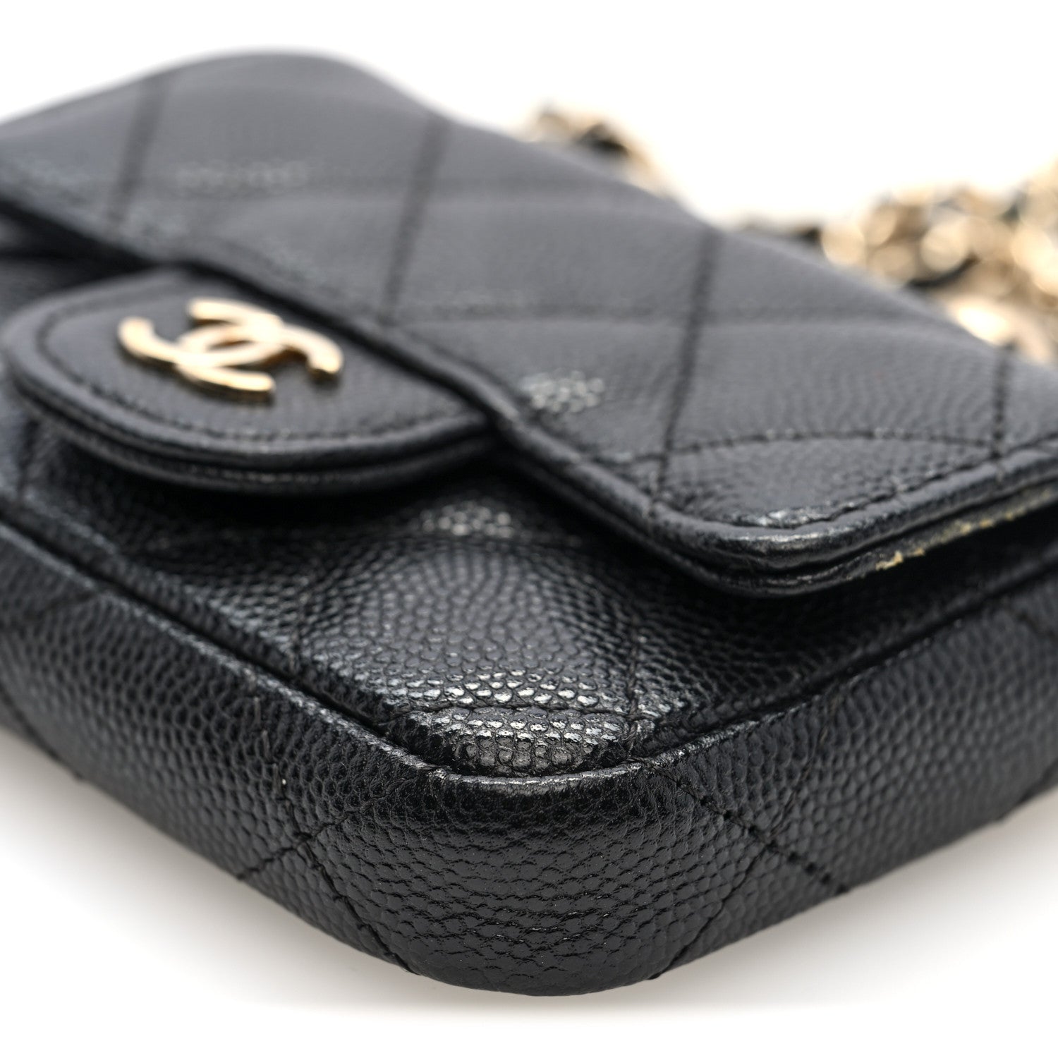 Chanel Caviar Quilted Mini Chain Belt Bag Black 10 of 10