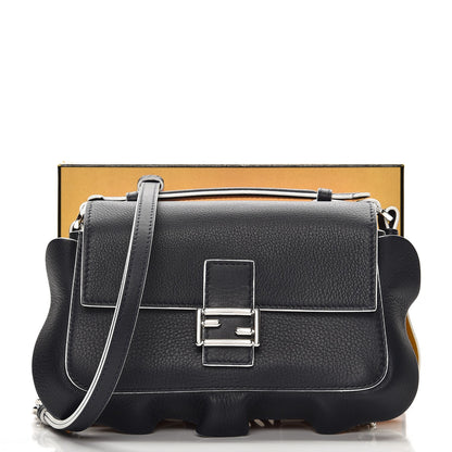 Fendi Vitello Dolce Waves Tri-Color Micro Double Baguette Blue Notte Chantilly 10 of 10