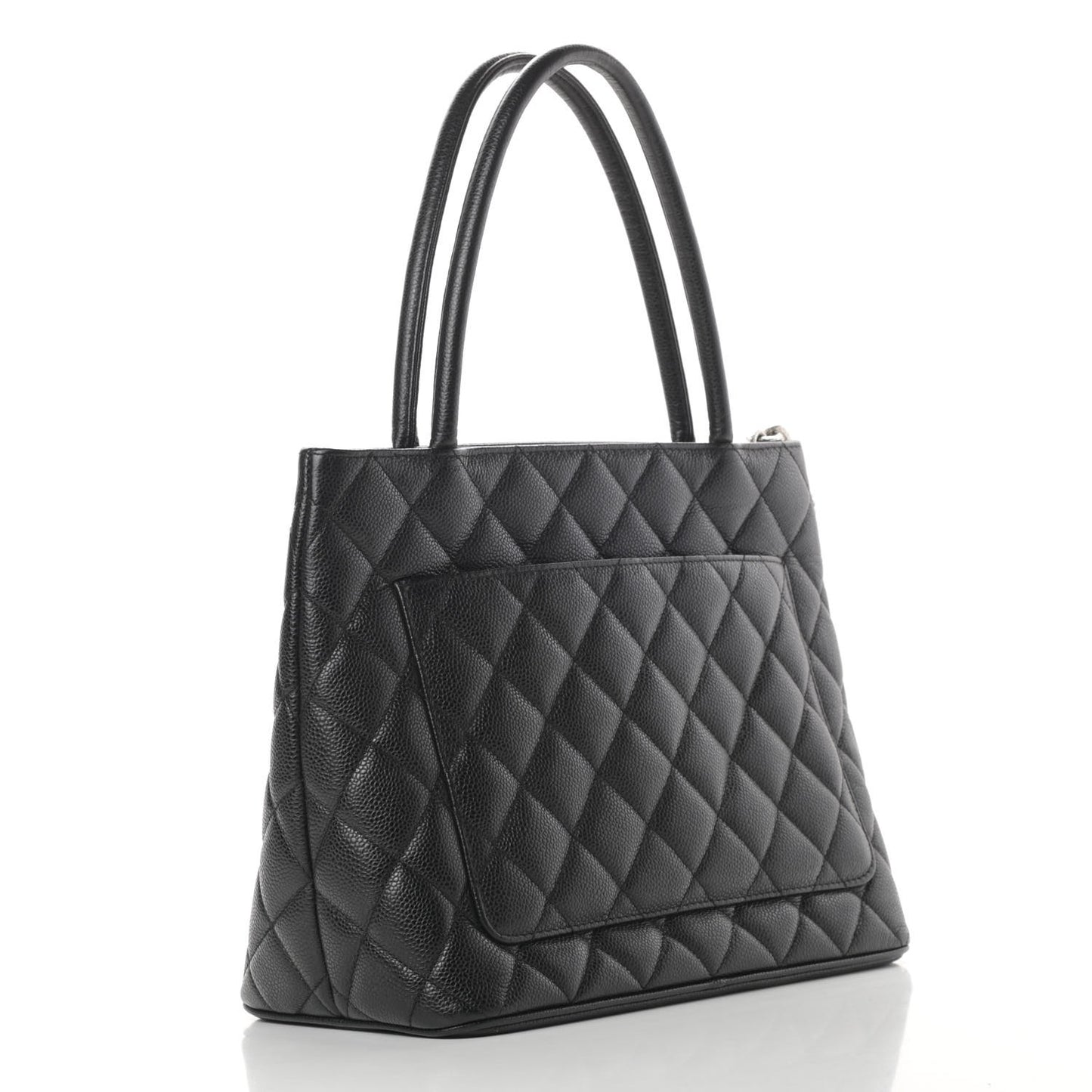 Caviar Quilted Medallion Tote Black