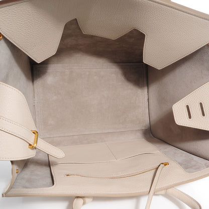 Celine Grained Calfskin Tie Knot Small Tote Chalk 5 of 10